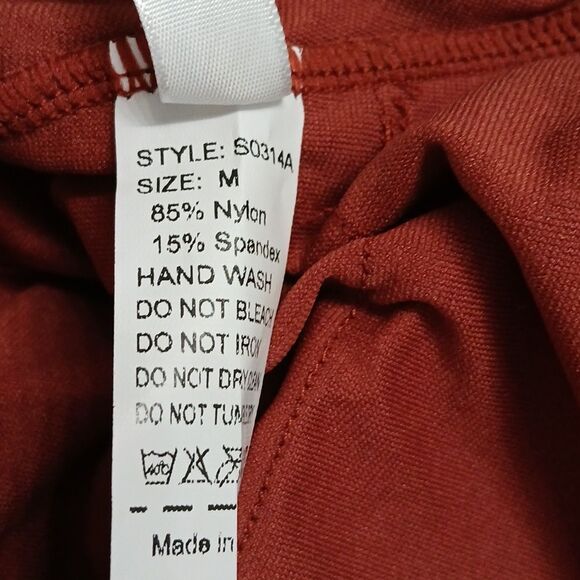 Envya light brown  halter one piece bathing suit tie front  Sz M NWT - Picture 8 of 8